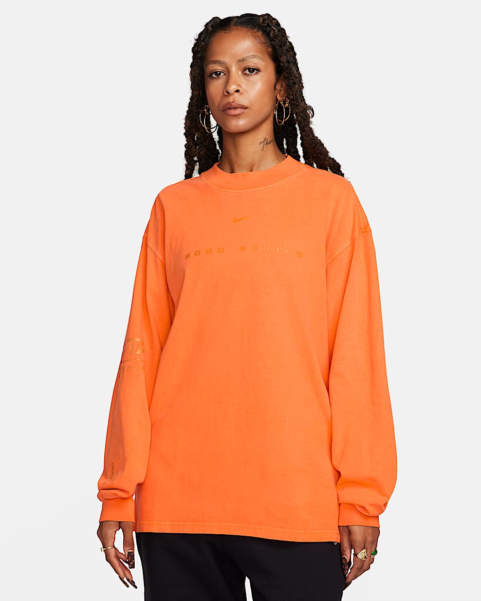 NOCTA Men's Long-Sleeve Mock Neck - Orange Horizon