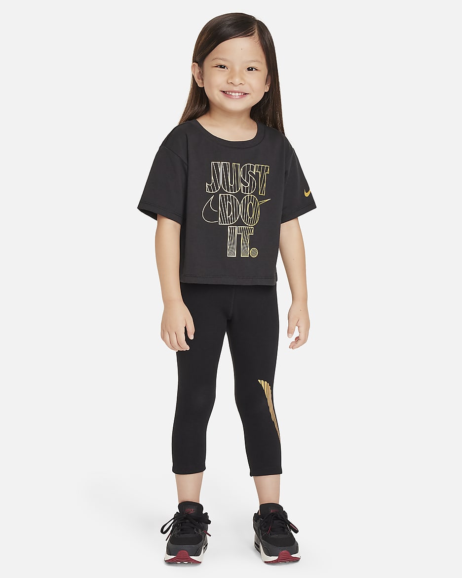 Nike Shine Boxy Tee Toddler T-Shirt - Black