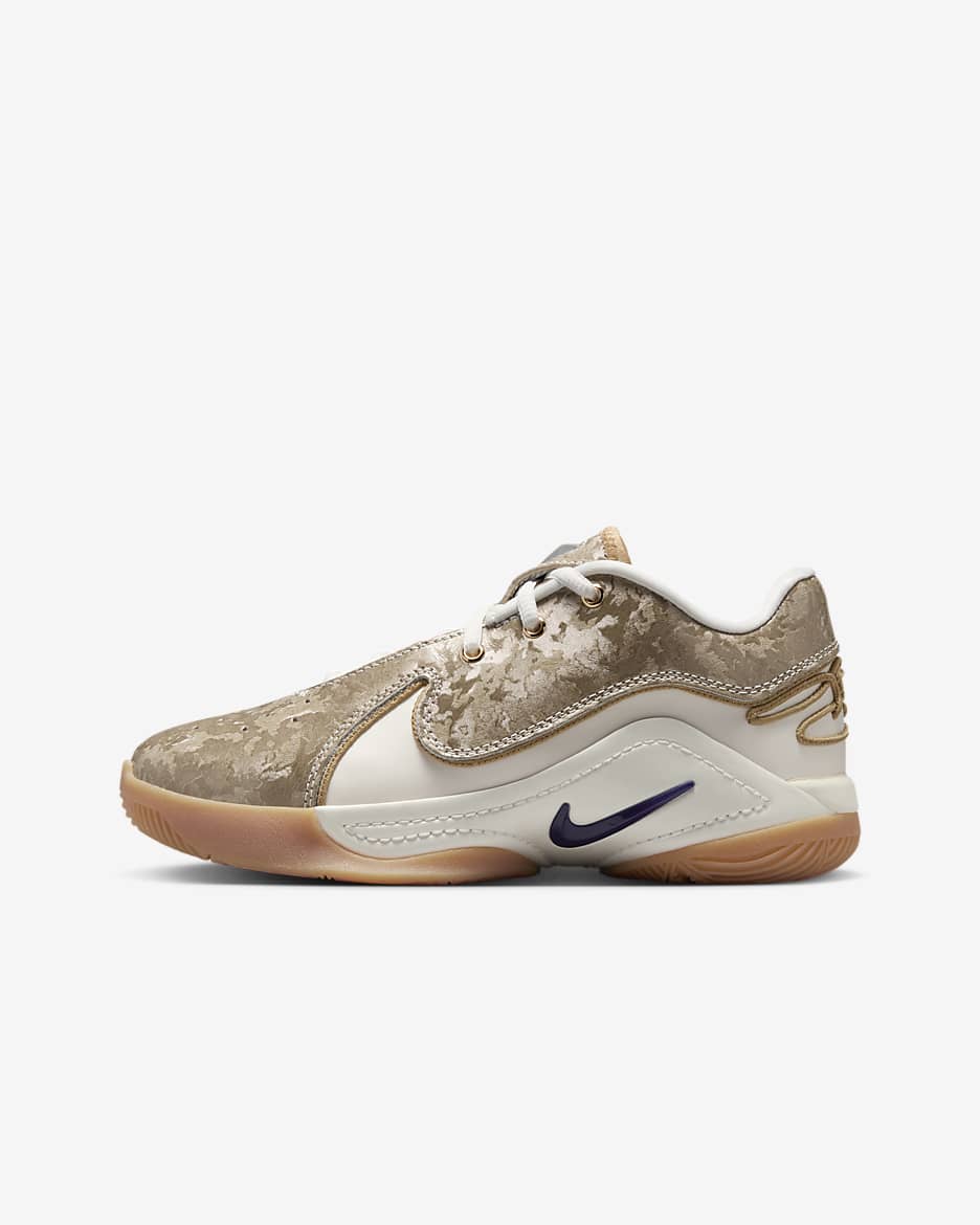 LeBron XXII Big Kids' Basketball Shoes - Pale Ivory/Metallic Gold/Ink
