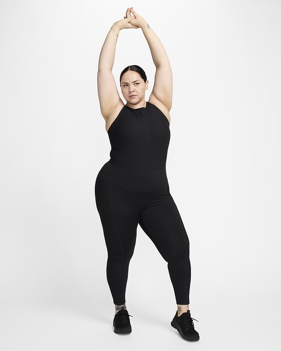 Nike One Women's Dri-FIT Bodysuit (Plus Size) - Black/Black