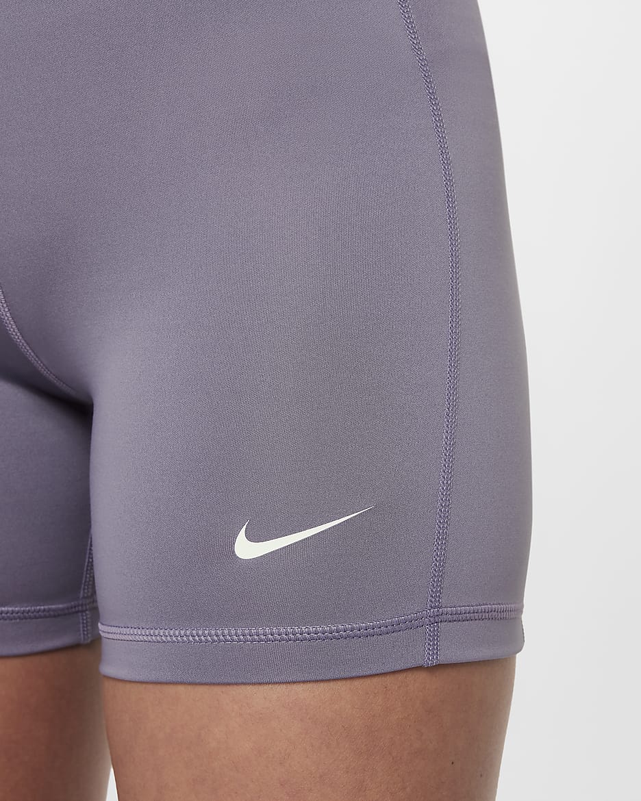 Nike Pro Leak Protection: Period Girls' Dri-FIT Shorts - Daybreak/White