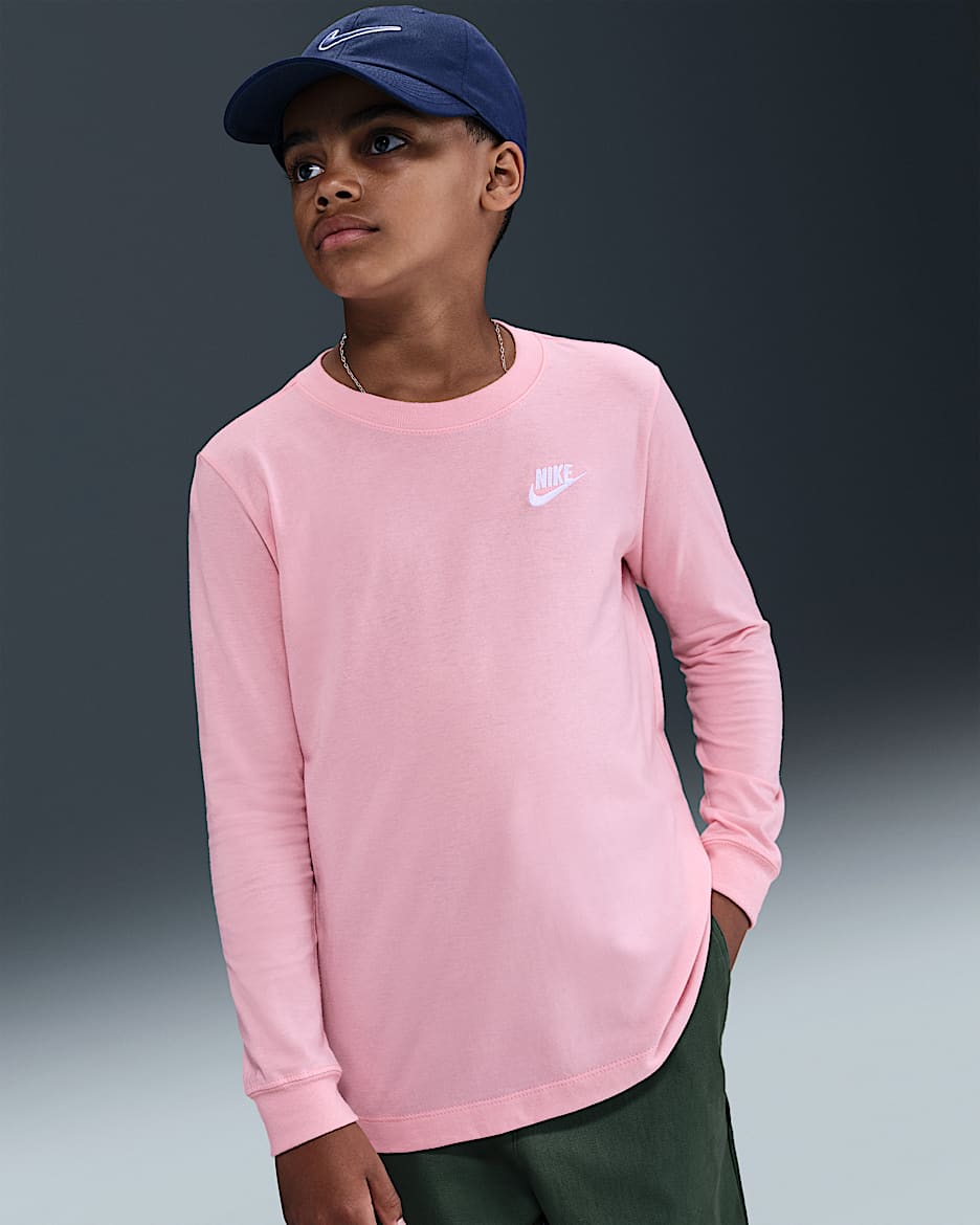 Nike Sportswear Big Kids' Long-Sleeve T-Shirt - Medium Soft Pink