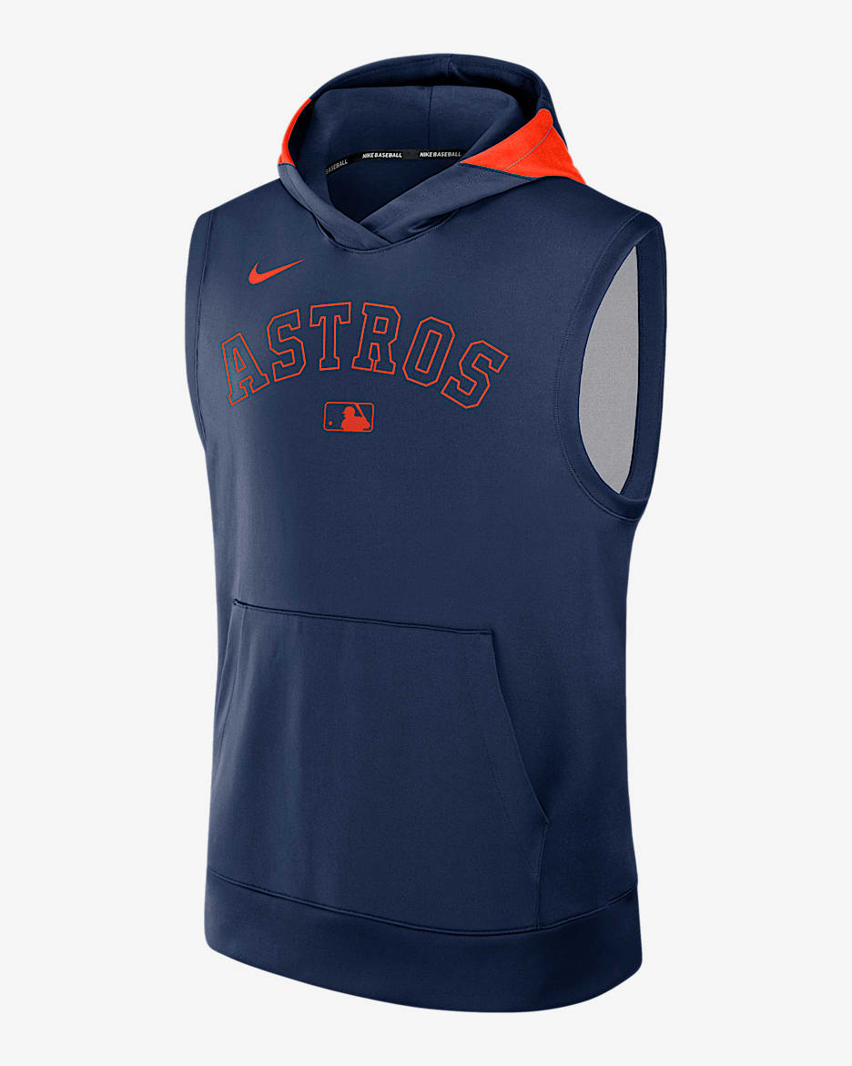Houston Astros Authentic Collection Men’s Nike Dri-FIT MLB Sleeveless Pullover Hoodie - Navy