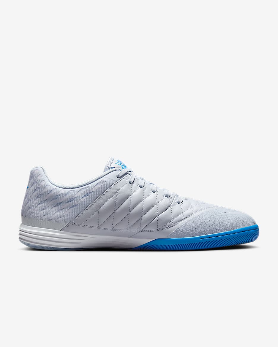 Nike Lunar Gato II Indoor Court Low-Top Football Shoes - Football Grey/Light Photo Blue