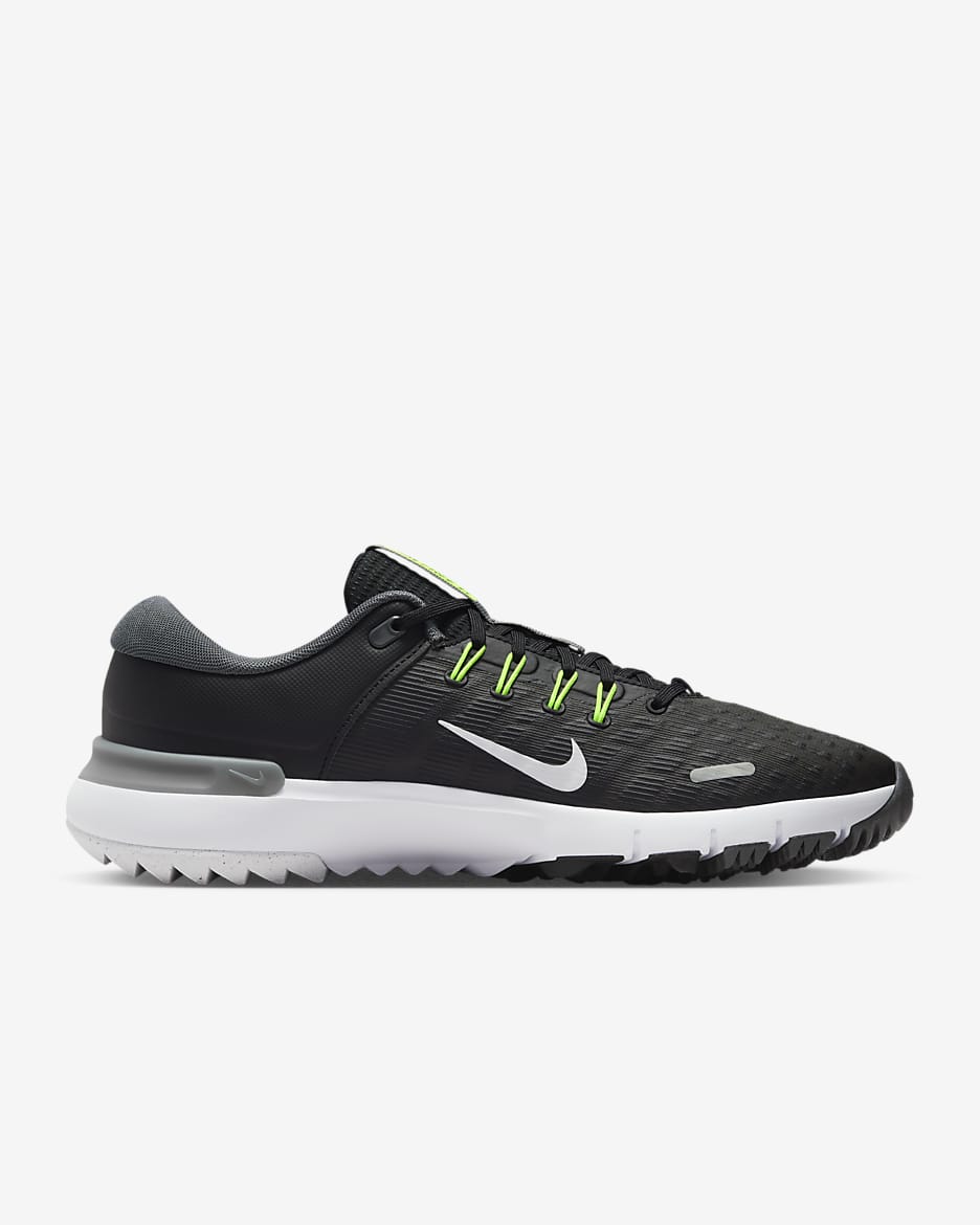 Nike Free Golf NN Golf Shoes (Wide) - Black/Iron Grey/Volt/White