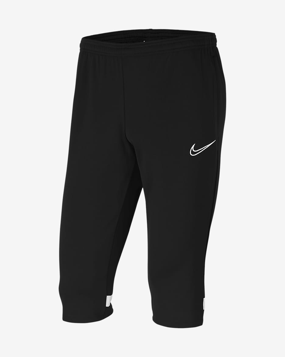 Nike Dri-FIT Academy Men's 3/4 Knit Soccer Pants - Black/White/White/White