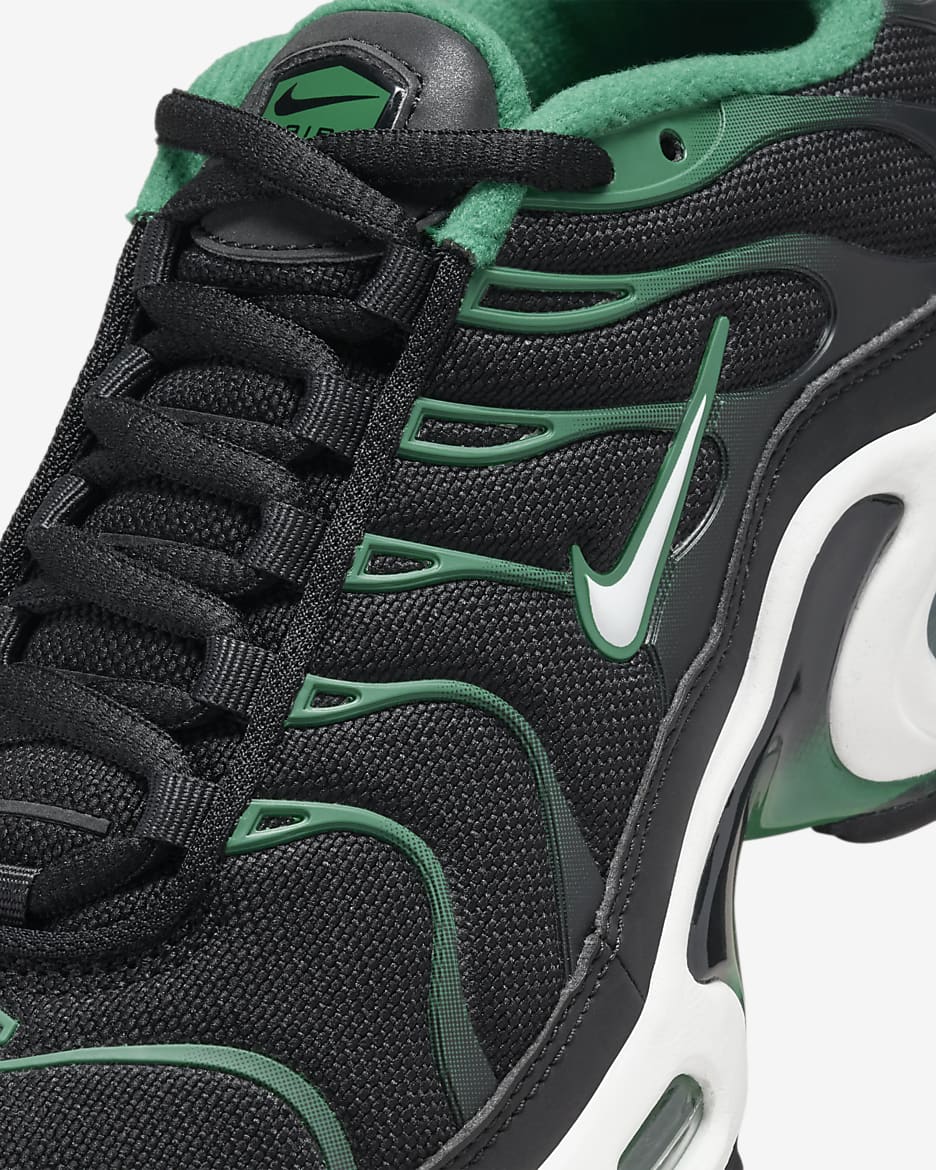 Buty dla dużych dzieci Nike Air Max Plus - Czerń/Malachite/Biel/Czerń