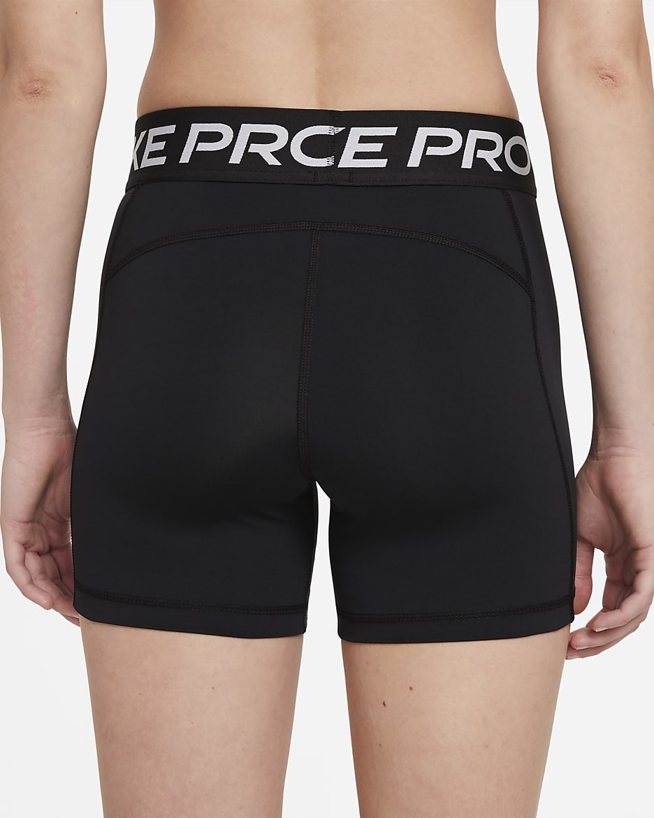 Nike Pro 365-shorts (13 cm) til kvinder - sort/hvid