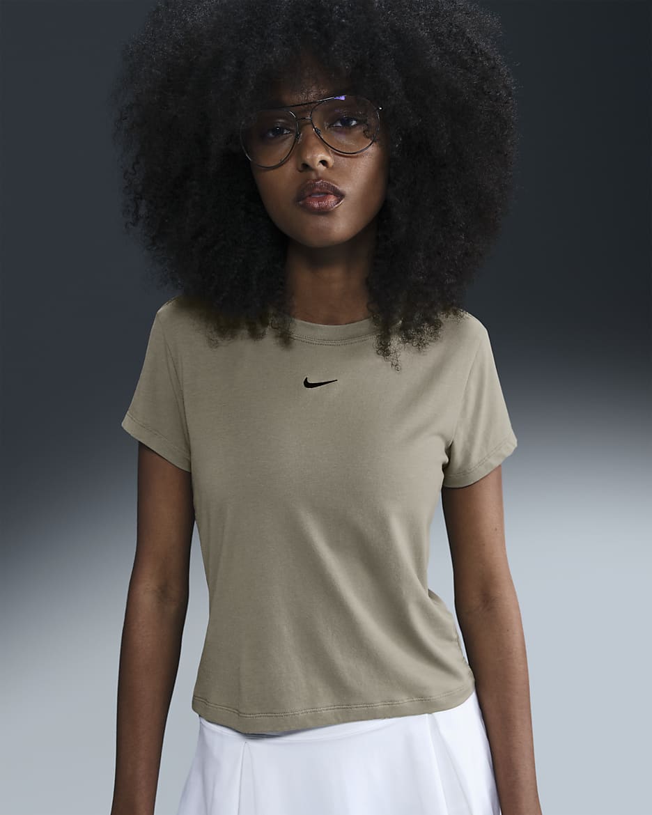 Playera para mujer Nike Sportswear Chill Knit - Militar claro/Militar claro