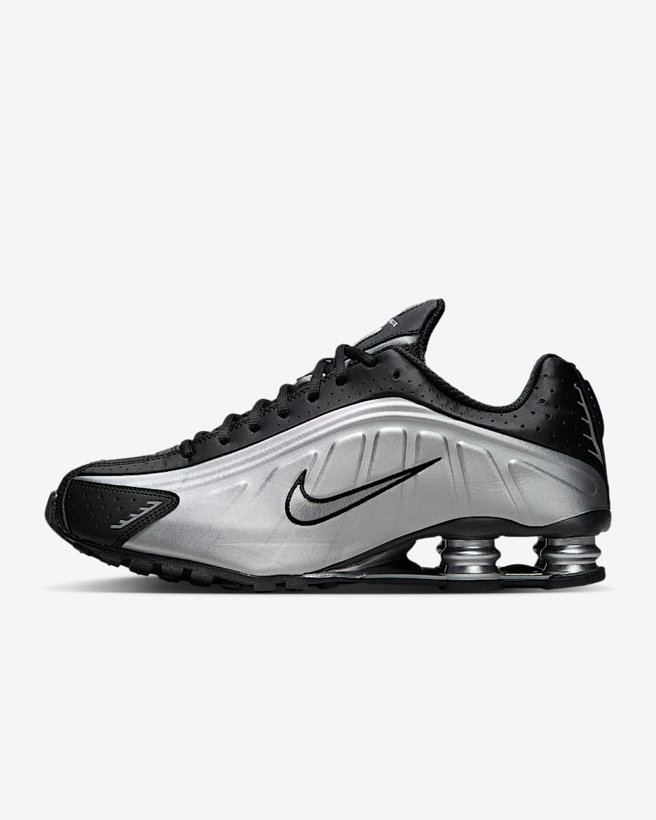 Nike Shox R4 Men's Shoes - Metallic Silver/Black/Metallic Silver/Metallic Silver