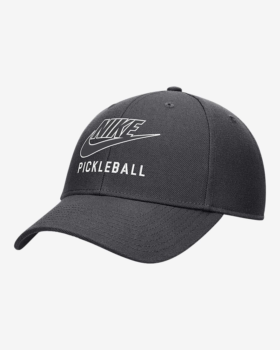 Nike Club Structured Dri-FIT Pickleball Futura Swoosh Cap - Anthracite