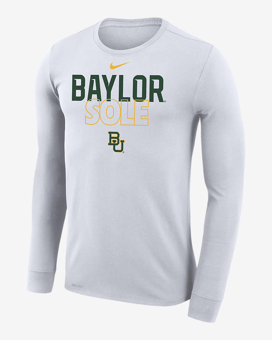 Baylor Legend Men's Nike Dri-FIT College Long-Sleeve T-Shirt - White