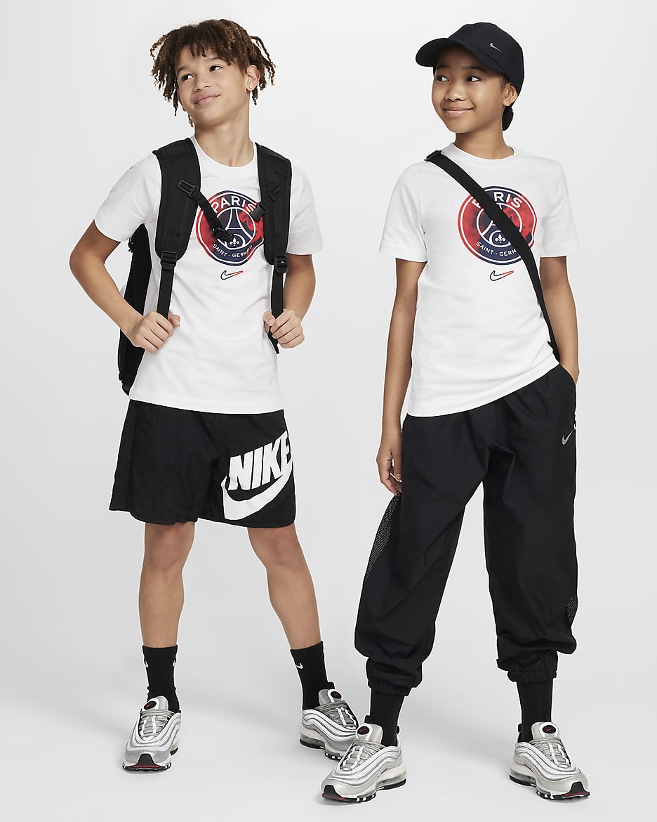 Paris Saint-Germain Nike Fußball-T-Shirt für ältere Kinder - Weiß