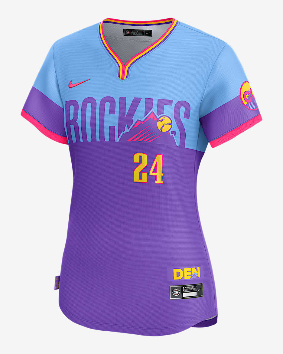 Ryan McMahon Colorado Rockies City Connect Women’s Nike Dri-FIT ADV MLB Limited Jersey - Purple