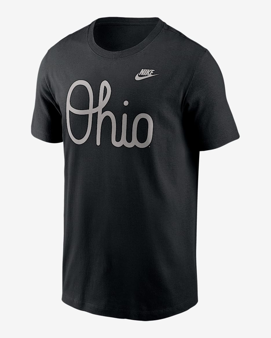 Ohio State Vintage Script Men's Nike College T-Shirt - Black