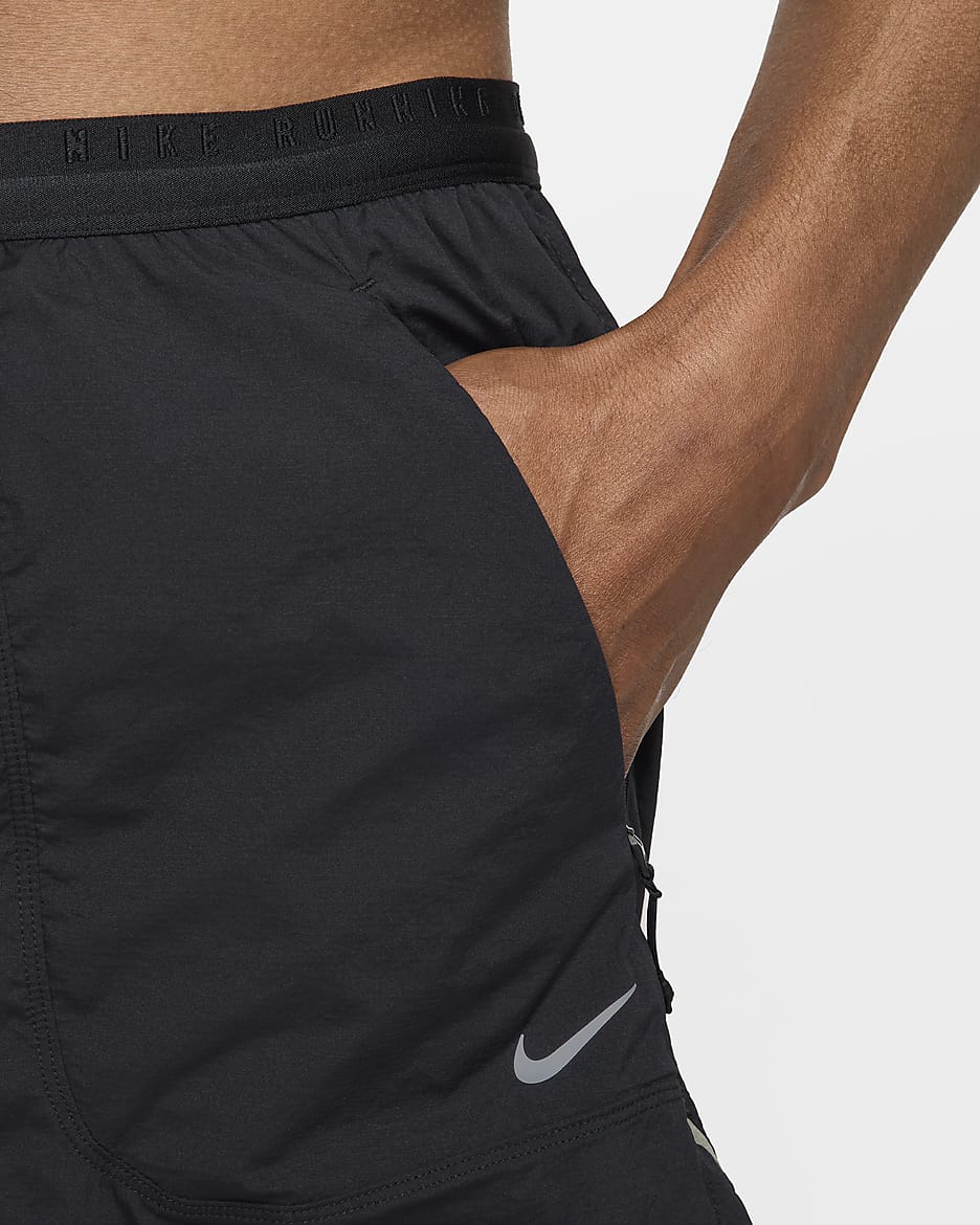 Ανδρικό σορτς για τρέξιμο 2 σε 1 Dri-FIT ADV Nike Running Division 10 cm - Μαύρο/Μαύρο