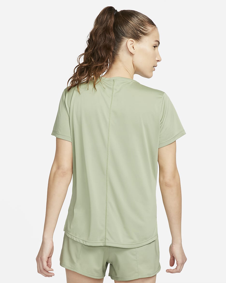 Nike Dri-FIT One Women's Short-Sleeve Running Top - Oil Green