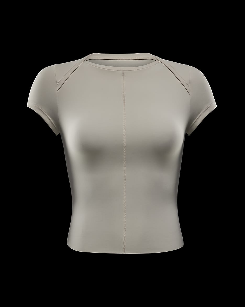 Nike Zenvy Dri-FIT-Kurzarmshirt (Damen) - Light Orewood Brown