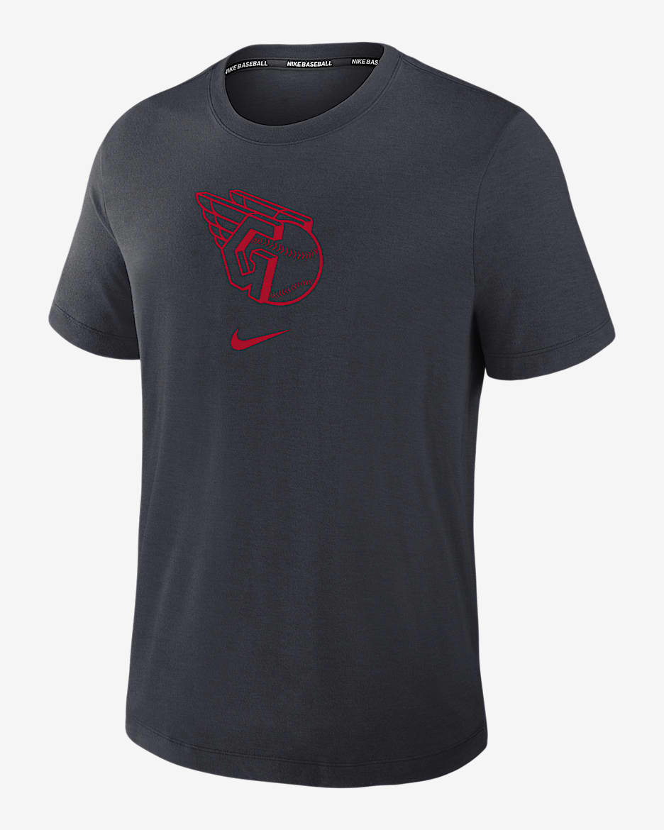 Playera Nike Dri-FIT de la MLB para hombre Cleveland Guardians Authentic Early Work - Azul campo de juego