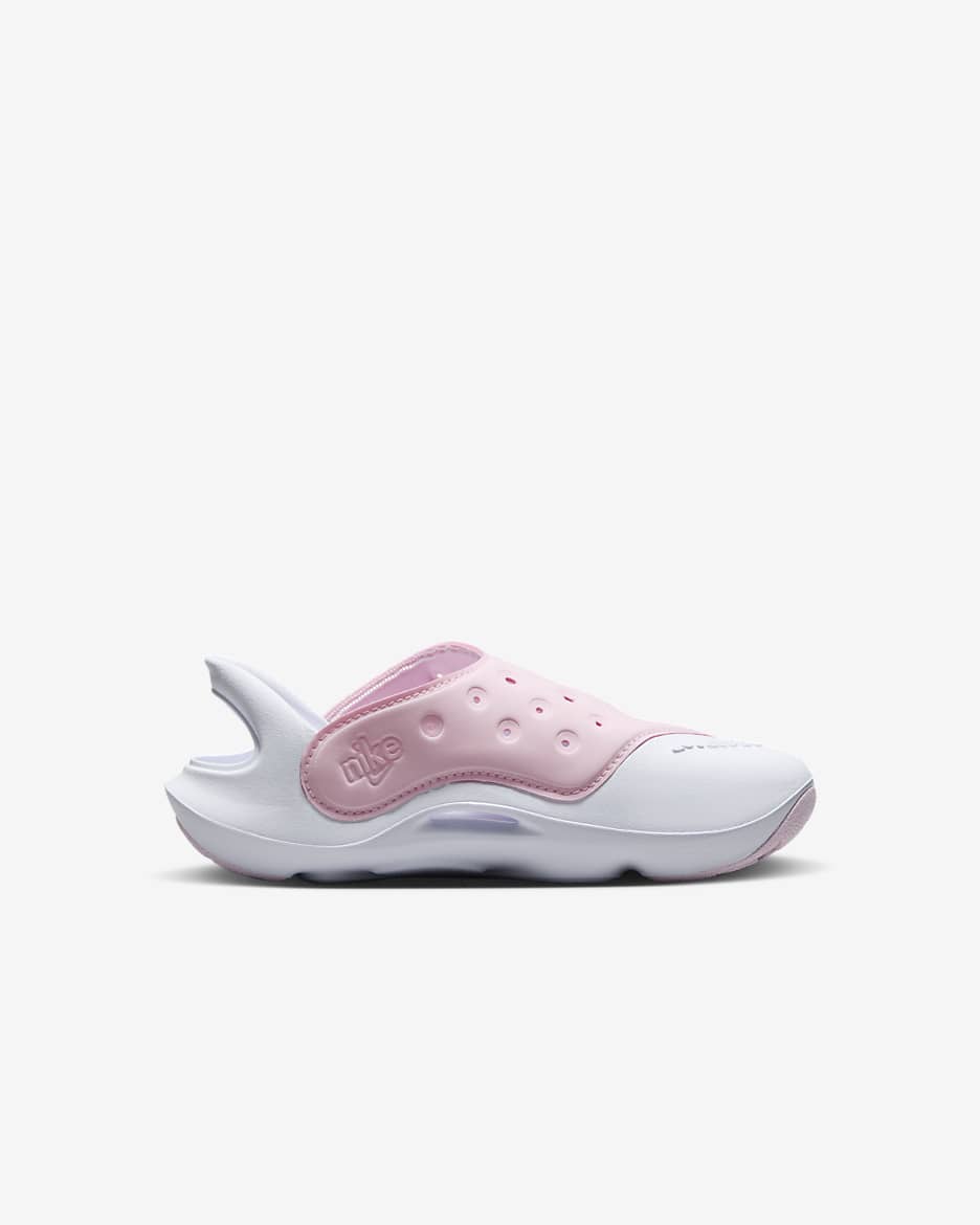 Nike Aqua Swoosh Sandalen für jüngere Kinder - Pink Foam/Weiß