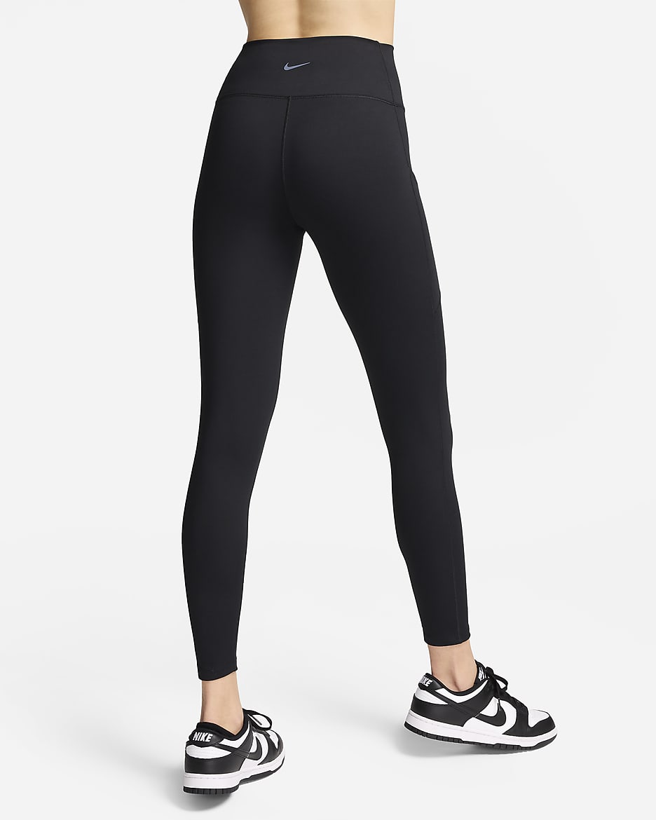 Leggings tiro alto de 7/8 con bolsillos para mujer Nike One - Negro/Negro