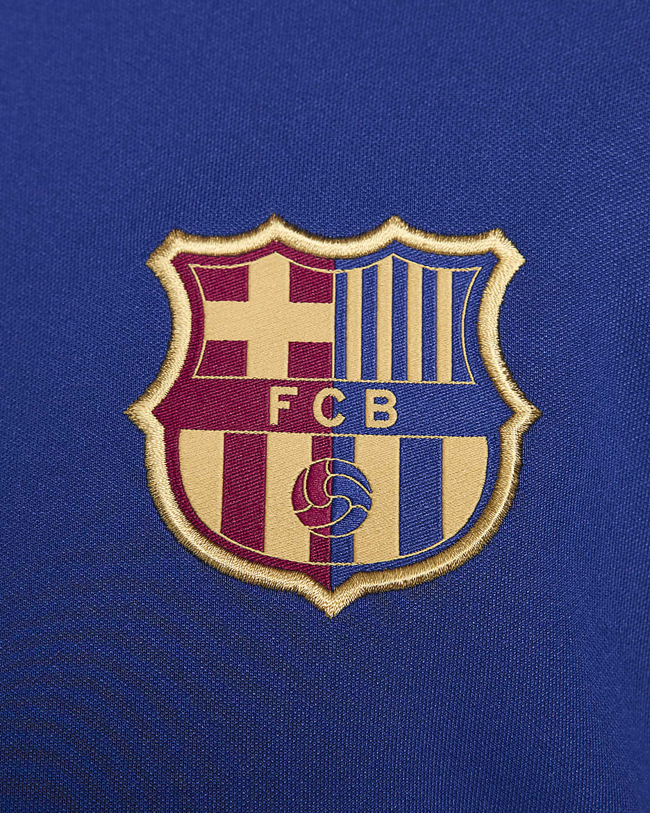 F.C. Barcelona Academy Pro Home Women's Nike Dri-FIT Football Anthem Jacket - Deep Royal Blue/Noble Red/Club Gold