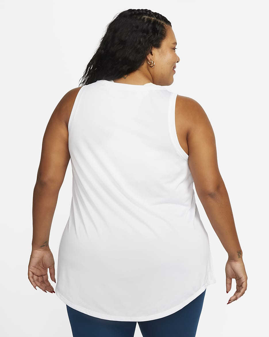 Nike Dri-FIT Women's Tank (Plus Size) - White/Black