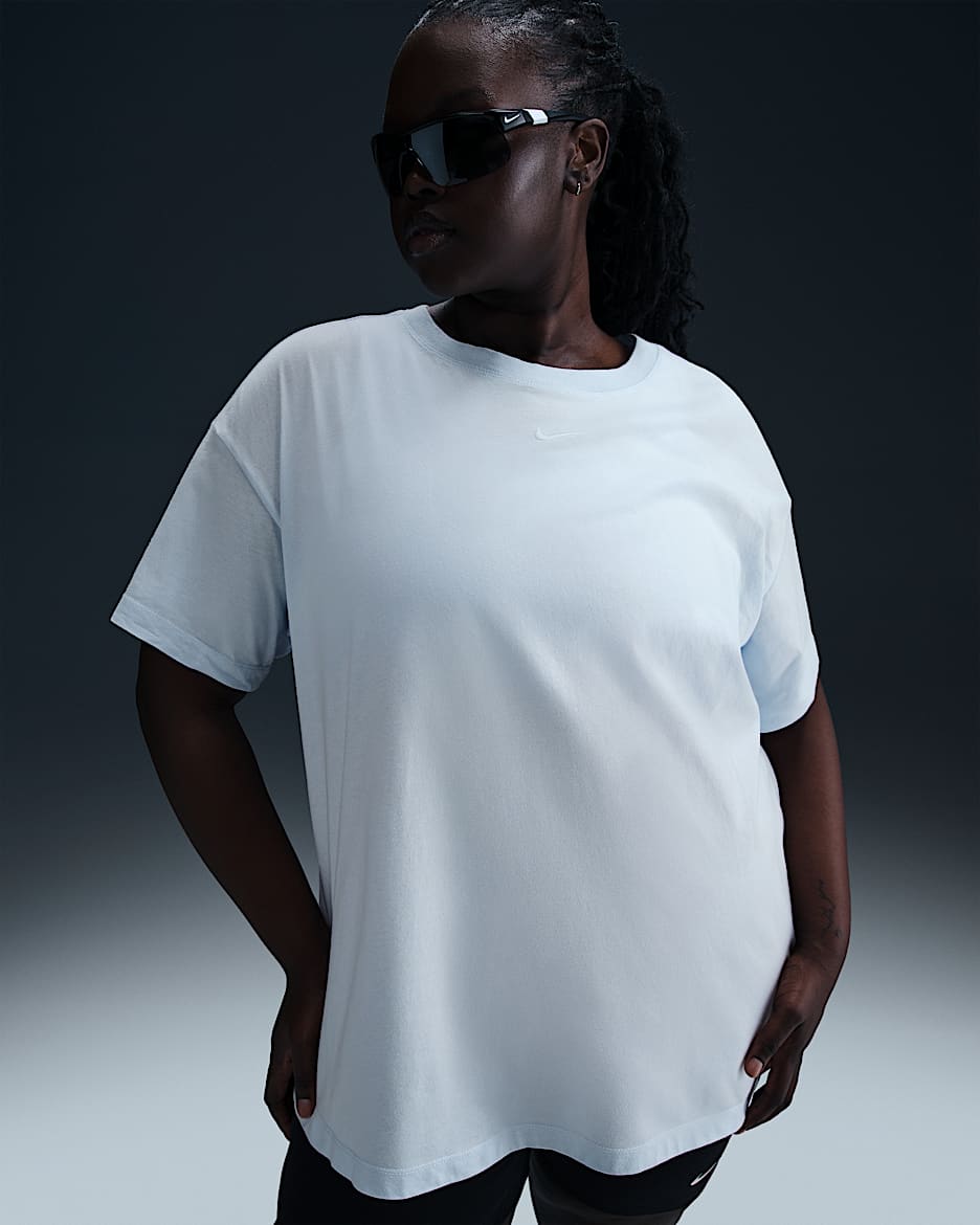 Nike Sportswear Essential T-skjorte til dame (Plus Size) - Blue Tint
