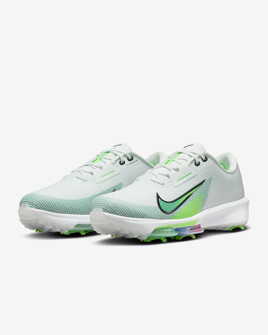 Tenis de golf (anchos) Nike Air Zoom Infinity Tour 2 - Verde ligero/Blanco/Verde strike/Negro