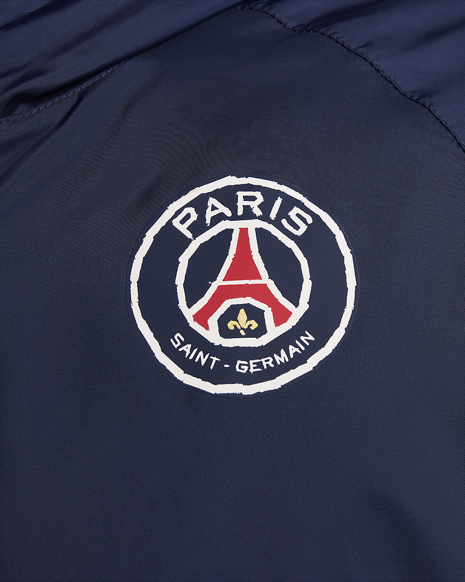 Paris Saint-Germain Nike Fußball-Trainingsanzug aus Webmaterial mit Kapuze (Herren) - Midnight Navy/University Red/University Red