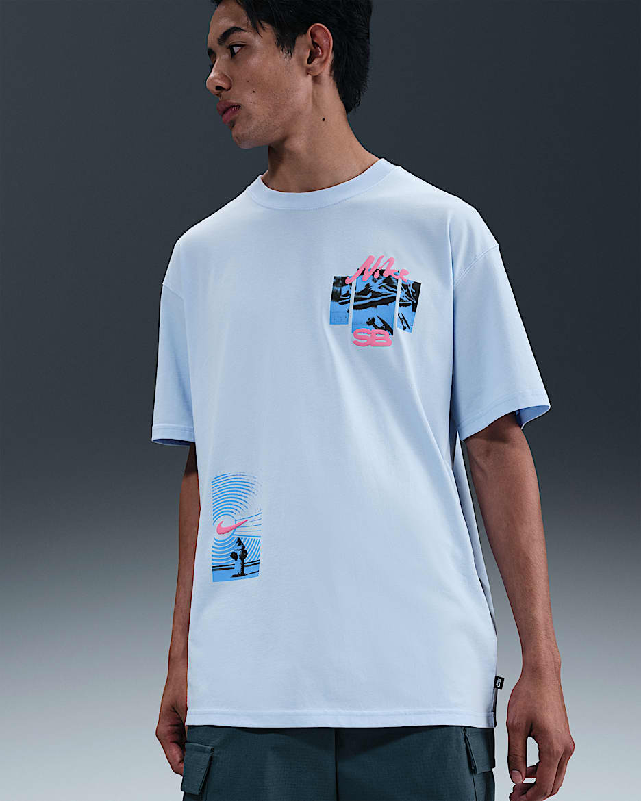 Playera de skateboarding Max90 Nike SB - Azul celestino