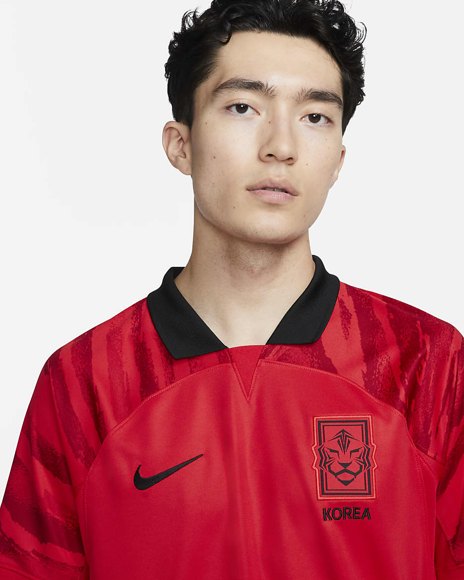 Korea 2022/23 Stadium Home Men's Nike Dri-FIT Football Shirt - Global Red/Pepper Red/Black