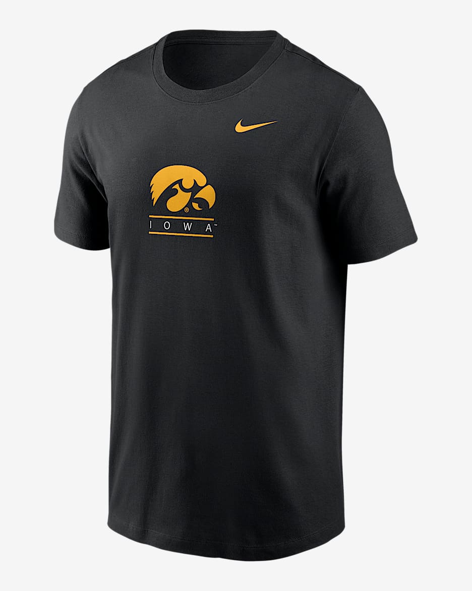 Playera universitaria Nike para hombre Iowa Hawkeyes - Negro