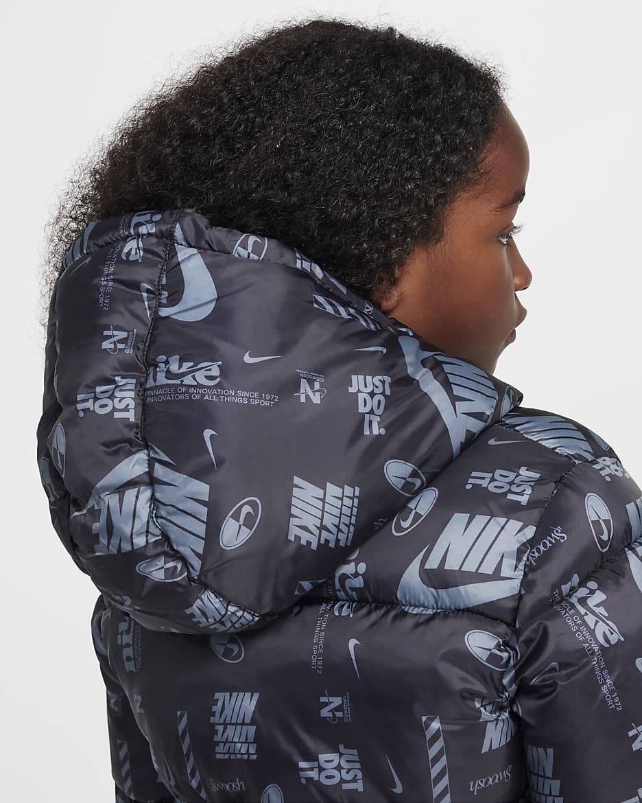 Nike Younger Kids' DNA Logo Puffer Jacket - Black