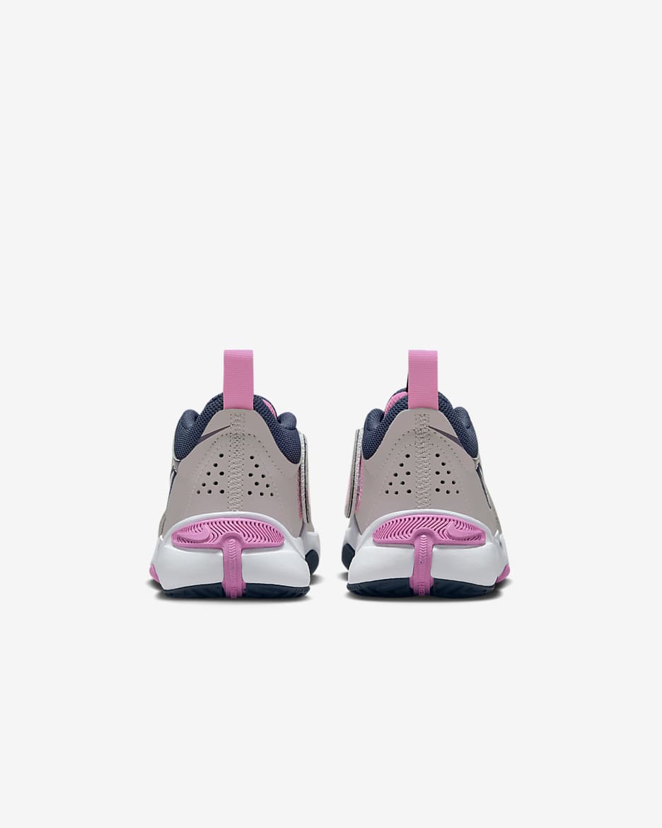 Nike Team Hustle D 11 Younger Kids' Shoes - Platinum Violet/Playful Pink/Midnight Navy/White