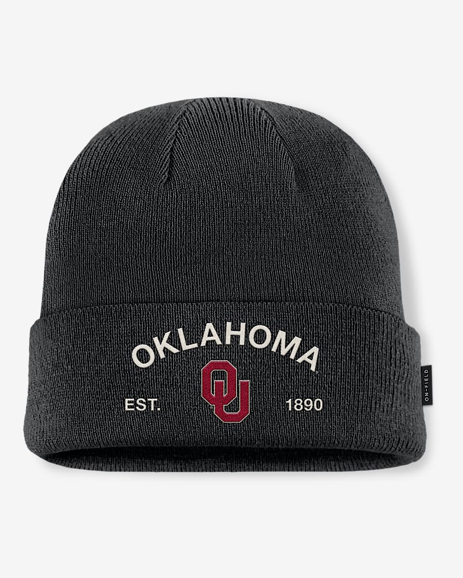 Oklahoma 2025 Military Appreciation Men's Jordan Brand College Cuffed Beanie - Black