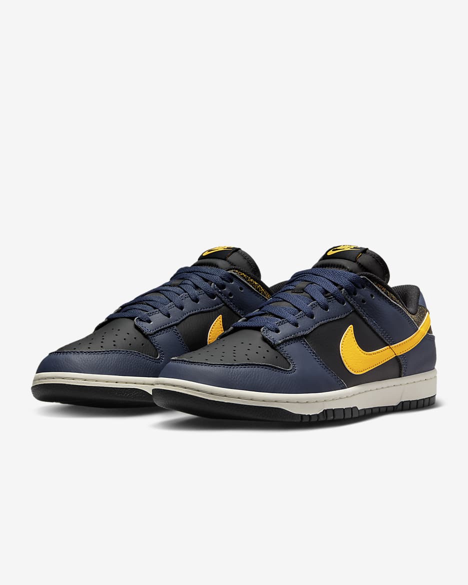 Nike Dunk Low Retro Men's Shoes - Black/Midnight Navy/Sail/Tour Yellow