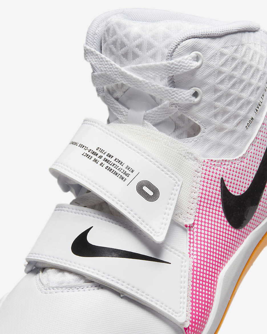 Nike Zoom Javelin Elite 3 Track & Field Throwing Spikes - White/Laser Orange/Hyper Pink/Black