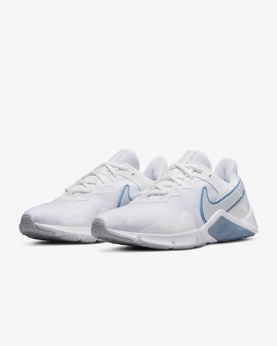 Nike Legend Essential 2 Women's Workout Shoes - White/Aura/Phantom/Worn Blue