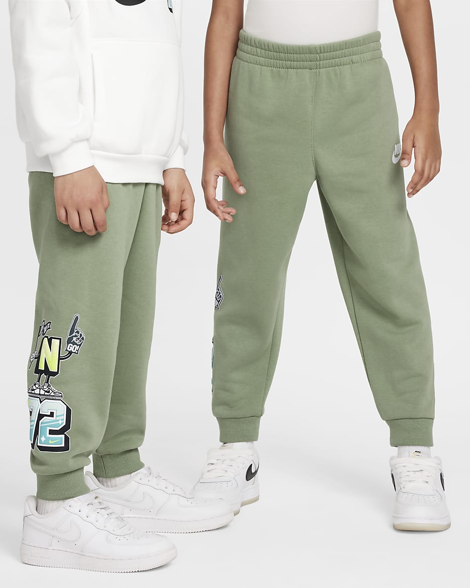 Nike Step Up Your Game Little Kids' 2-Piece Fleece Set - Oil Green