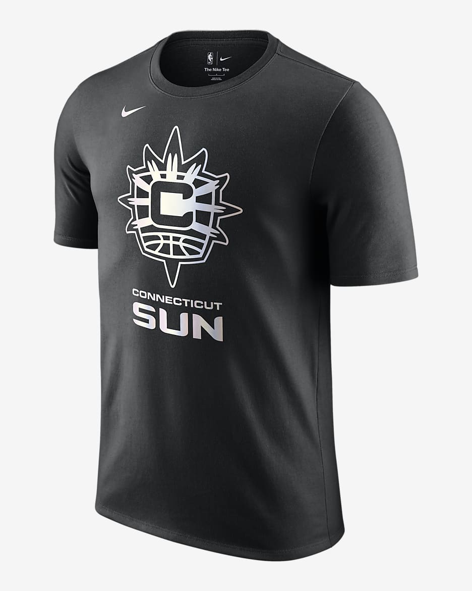 Playera Nike de la WNBA con logotipo tornasol Connecticut Sun - Negro
