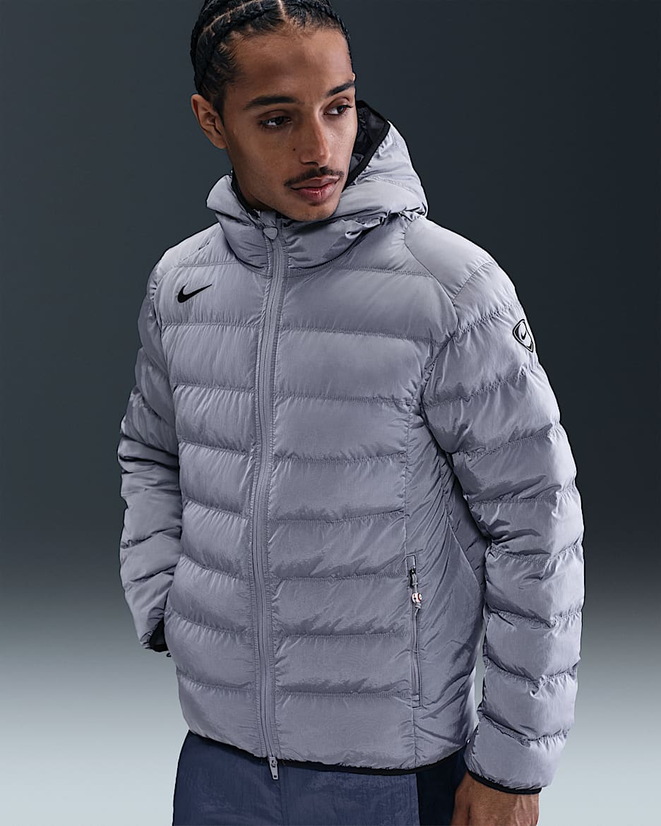 Nike Total 90 Men's Therma-FIT Soccer Puffer Jacket - Particle Grey/Black/Black