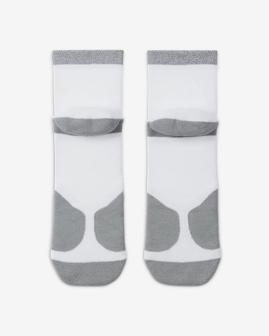 Nike Dri-FIT Spark Cushioned Ankle Running Socks - White/Reflect Silver