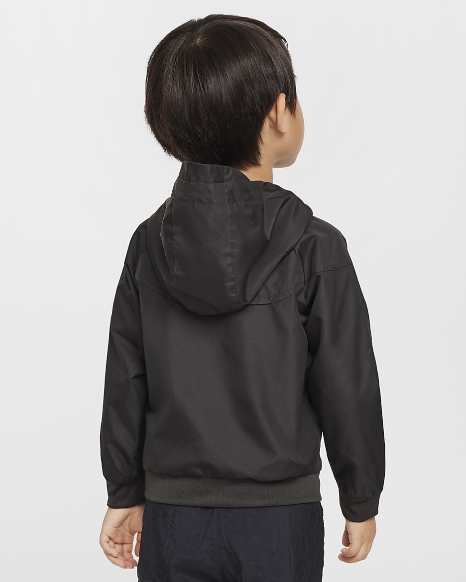 Chamarra infantil con cierre completo Nike Sportswear Windrunner - Negro