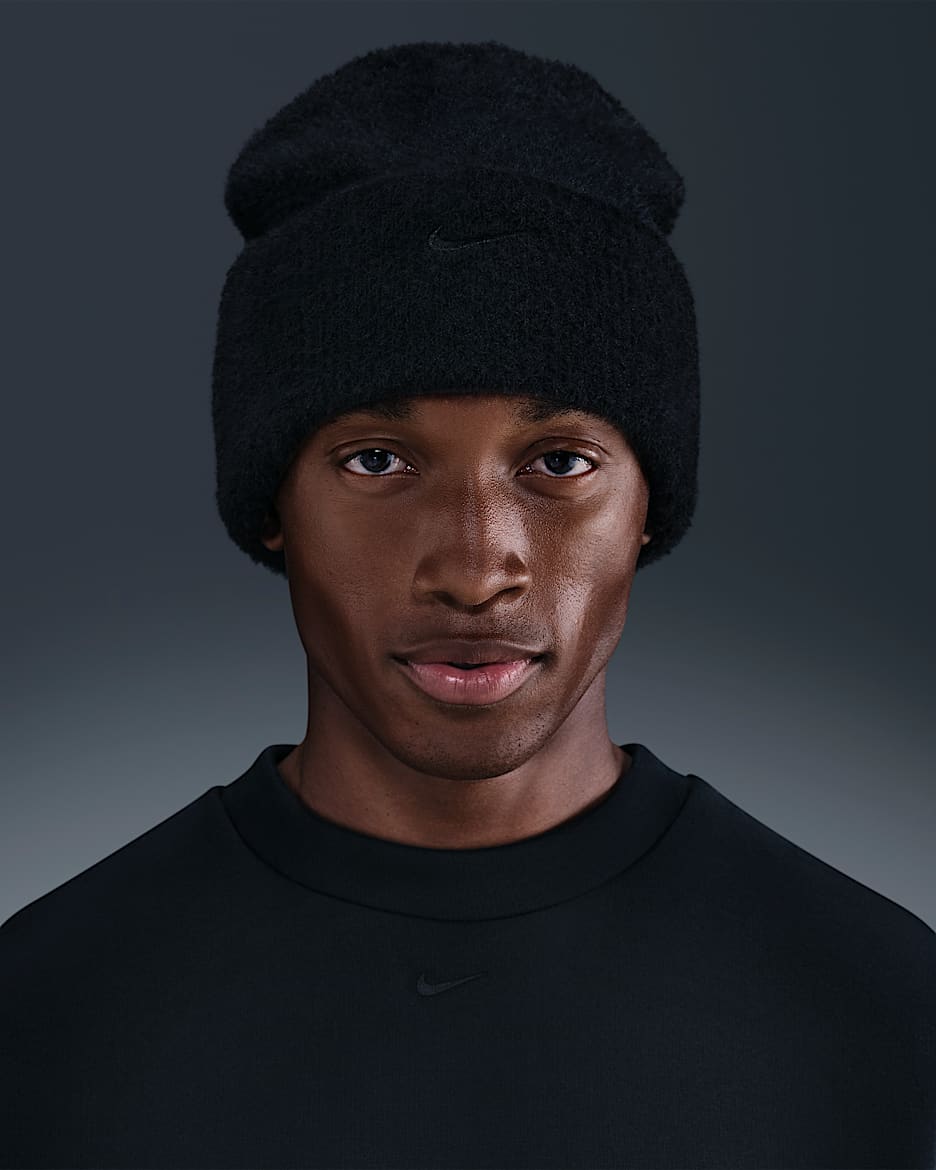 Gorro acogedor Nike Peak - Negro/Negro