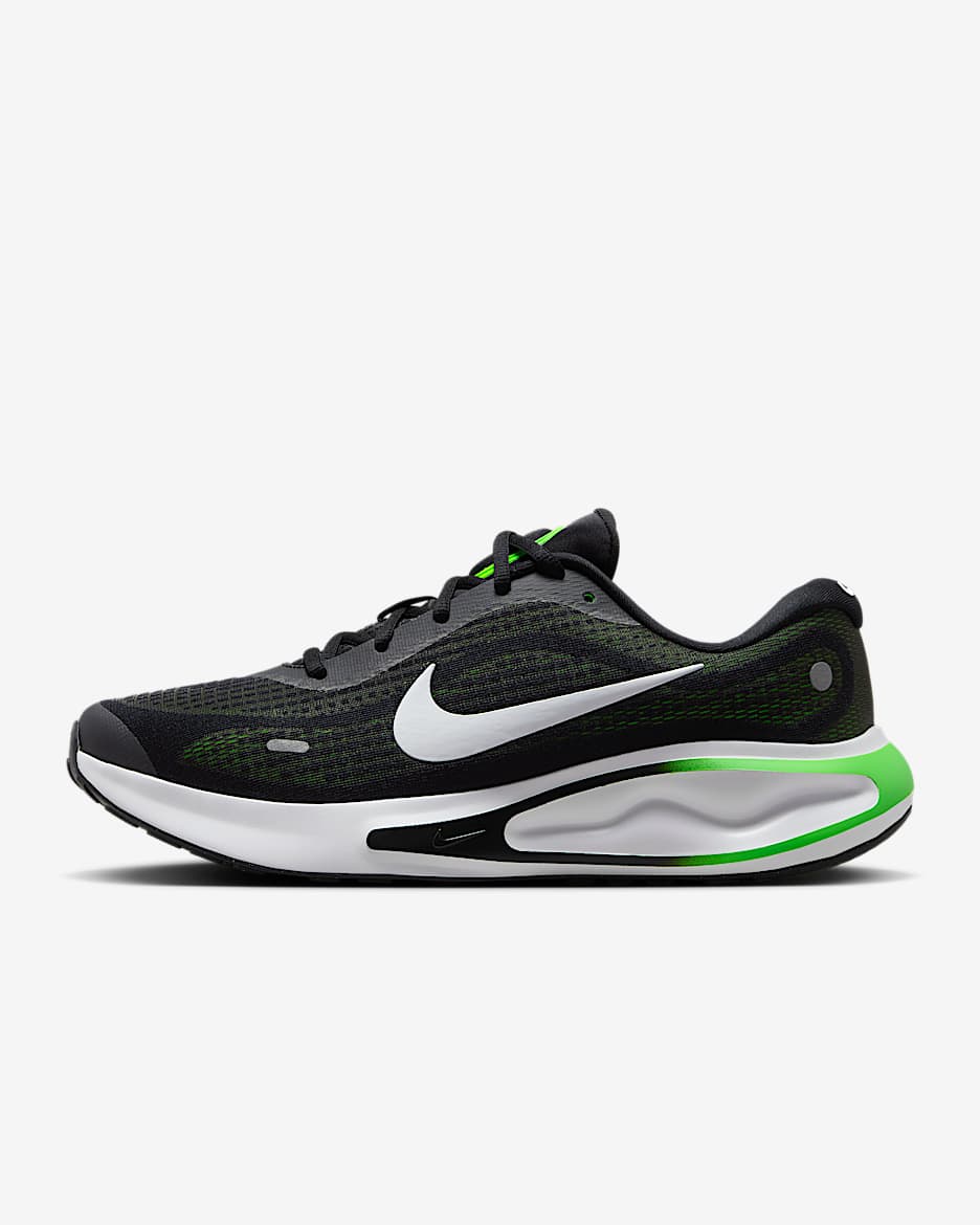 Nike Journey Run Men's Road Running Shoes - Black/Green Strike/Green Shock/White