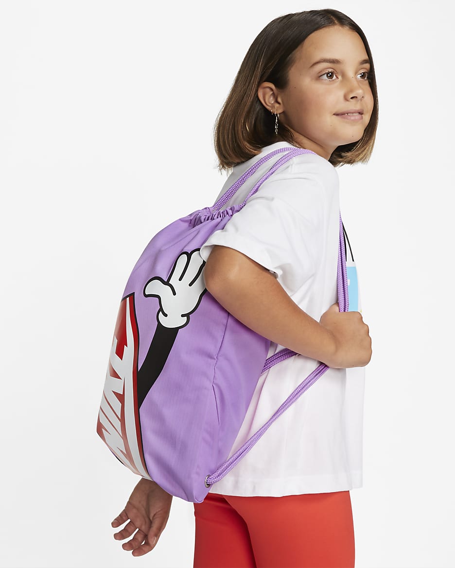 Nike Kids' Graphic Drawstring Bag (12L) - Rush Fuchsia/Rush Fuchsia/University Red