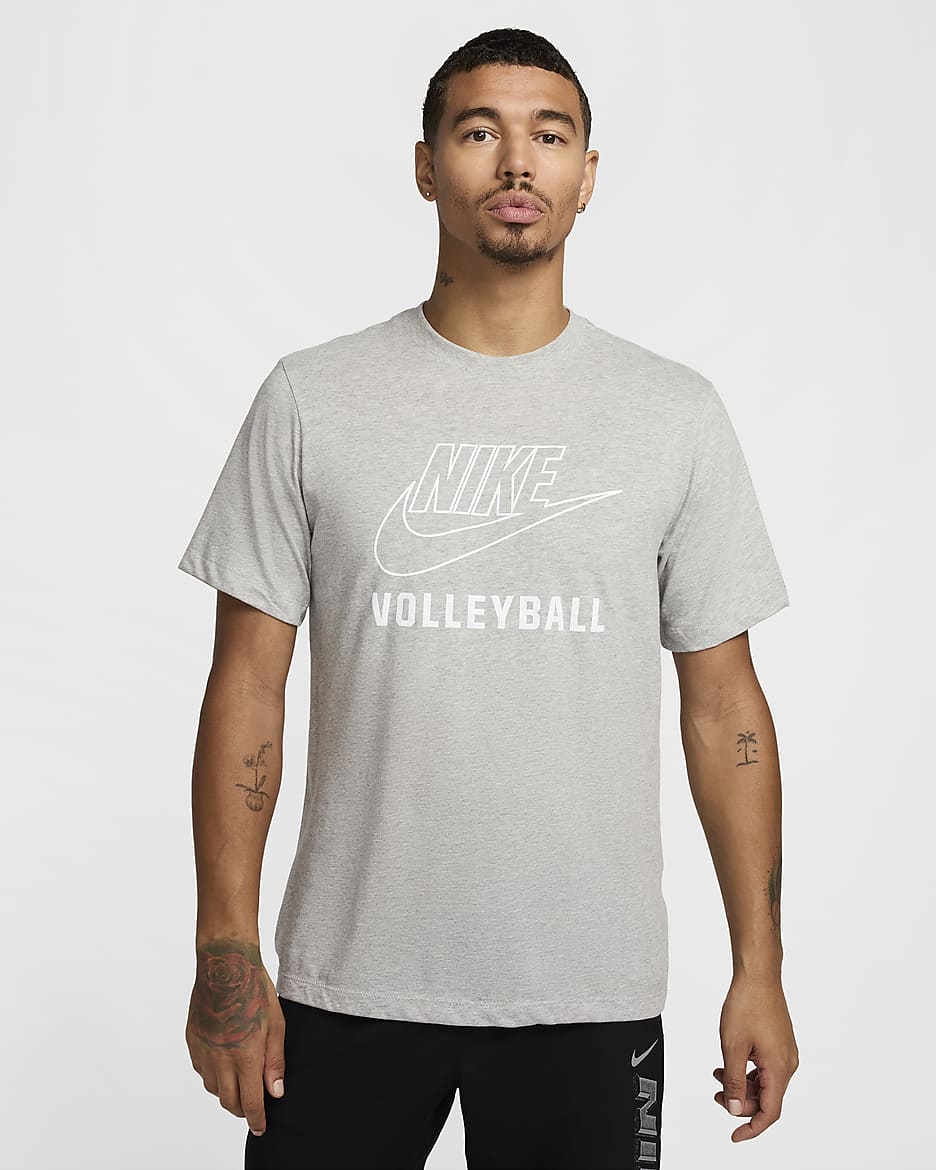 Playera de vóleibol para hombre Nike Swoosh - Gris oscuro jaspeado