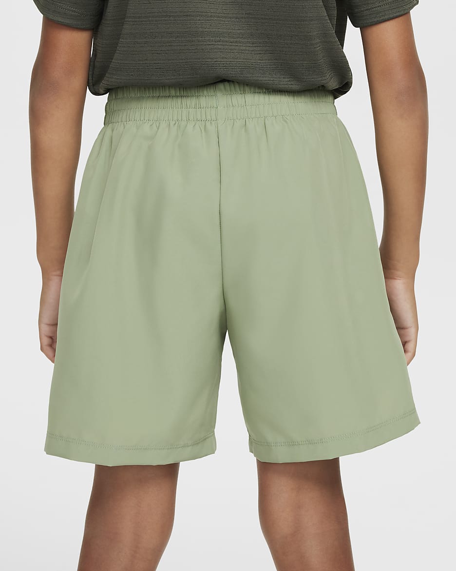 Nike Multi Older Kids' (Boys') Dri-FIT Training Shorts - Oil Green/White