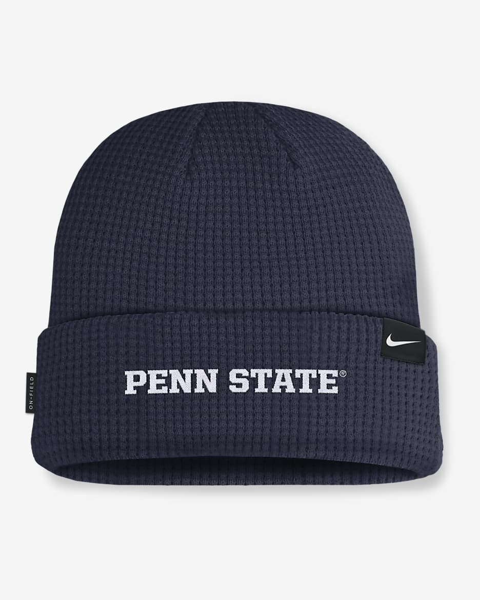 Penn State Nittany Lions Sideline Terra Men's Nike College Cuffed Beanie - College Navy